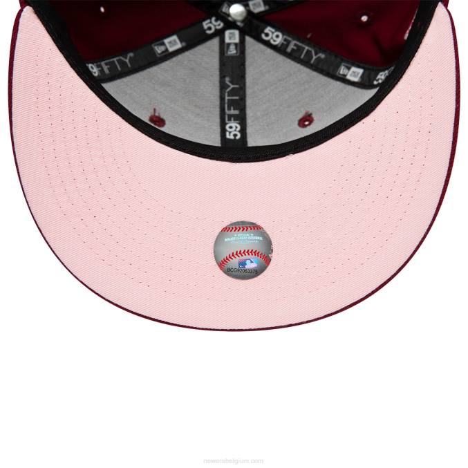 New Era philadelphia phillies side patch bloom rood 59fifty getailleerde pet BT24541