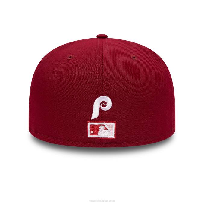 New Era philadelphia phillies side patch bloom rood 59fifty getailleerde pet BT24541