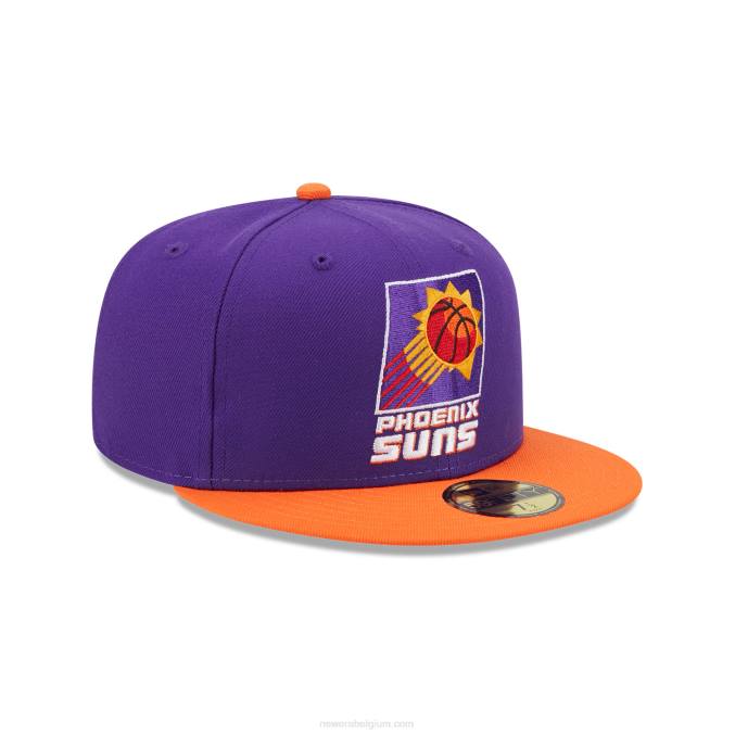 New Era phoenix suns nba klassieke paarse 59fifty getailleerde pet BT2484