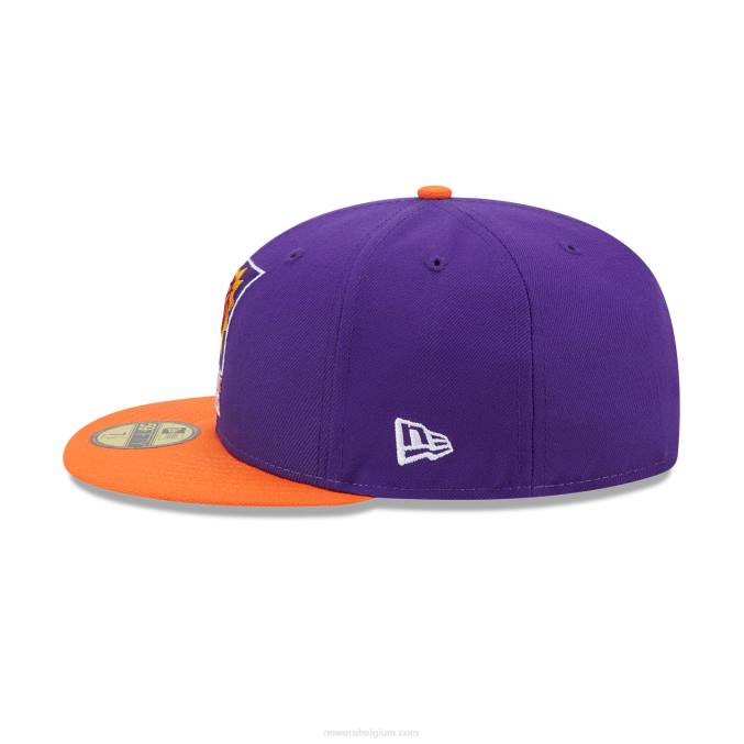 New Era phoenix suns nba klassieke paarse 59fifty getailleerde pet BT2484