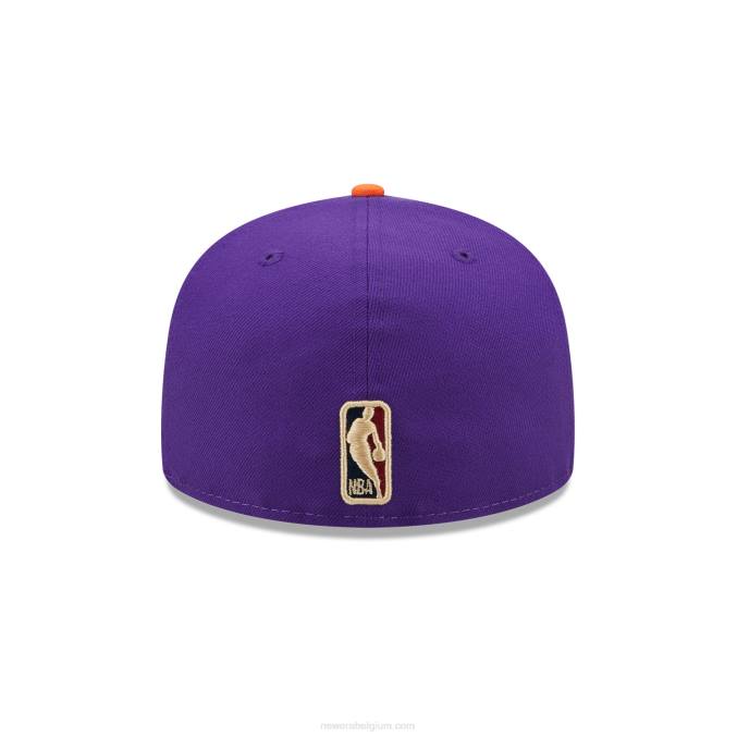 New Era phoenix suns nba klassieke paarse 59fifty getailleerde pet BT2484