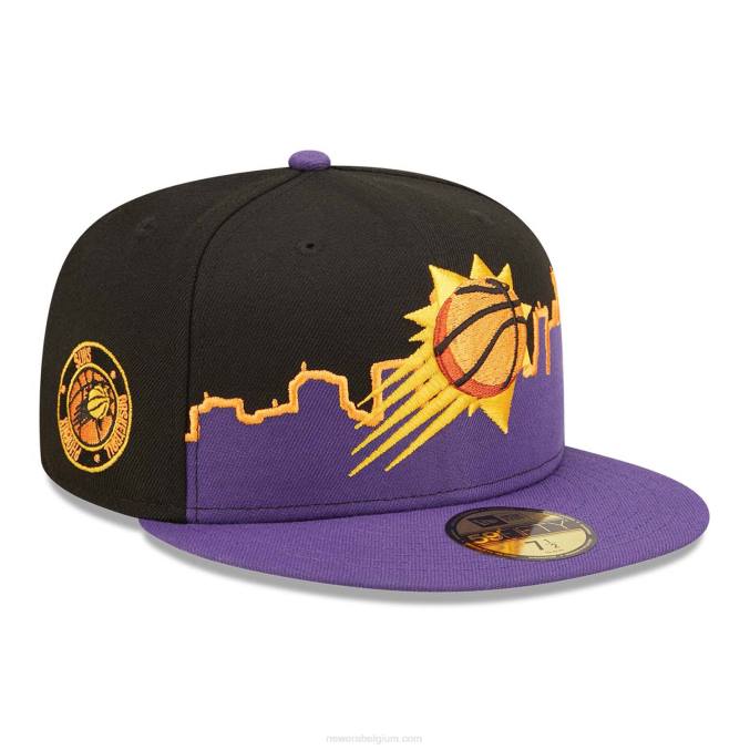 New Era phoenix suns nba tip off 2022 zwarte 59fifty getailleerde pet BT24829