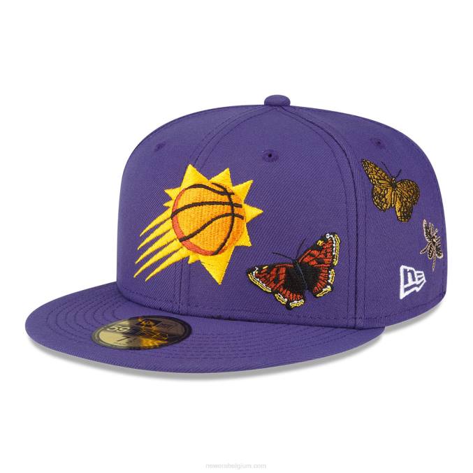 New Era phoenix suns vilt x nba paarse 59fifty getailleerde pet BT241233