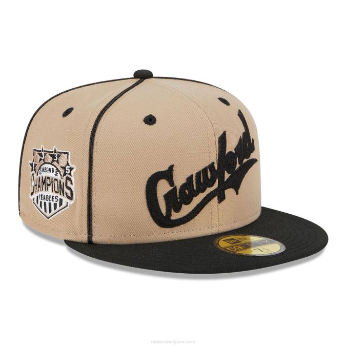 New Era pittsburgh crawfords negro league beige 59fifty getailleerde pet BT24920