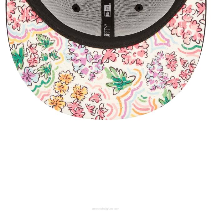 New Era pittsburgh piraten aquarel bloemen zwarte 59fifty pet BT24895