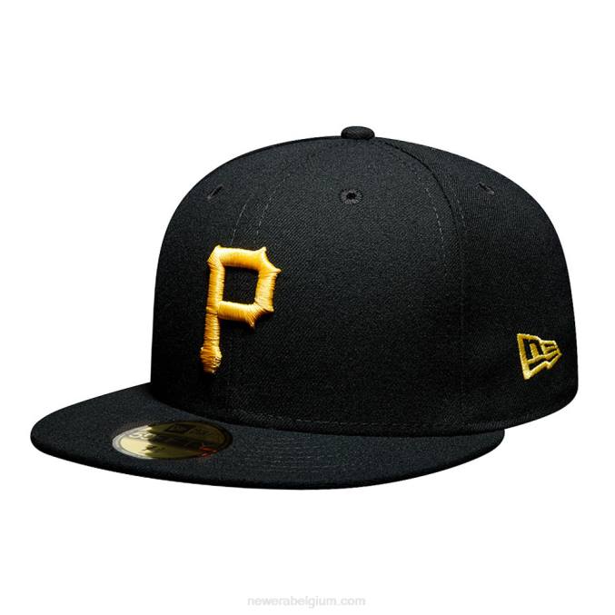 New Era pittsburgh piraten authentiek op veldspel zwarte 59fifty cap BT24185
