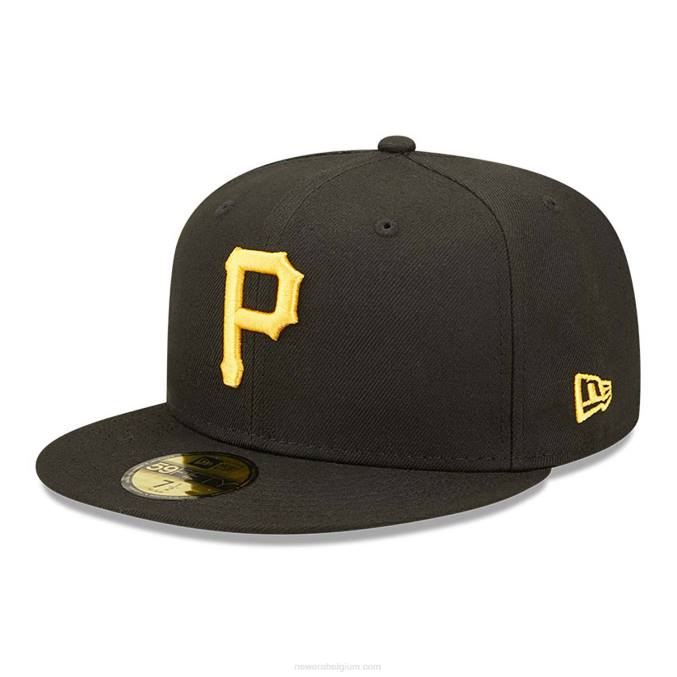 New Era pittsburgh piraten authentiek op veldspel zwarte 59fifty cap BT24185