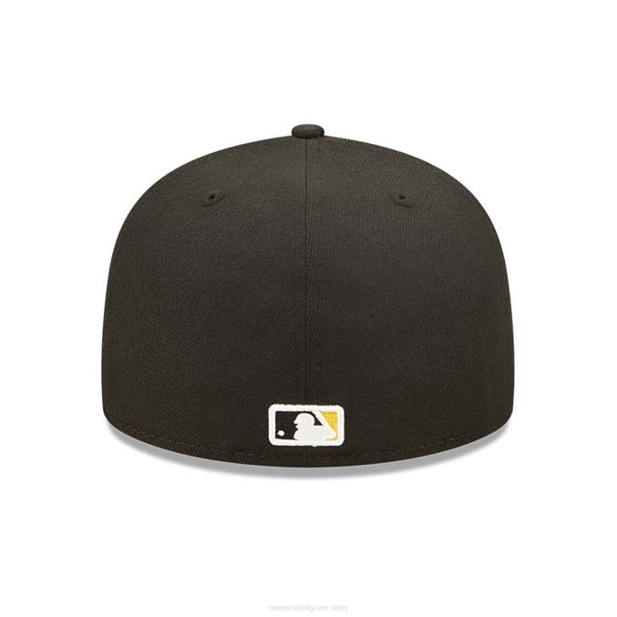 New Era pittsburgh piraten authentiek op veldspel zwarte 59fifty cap BT24185