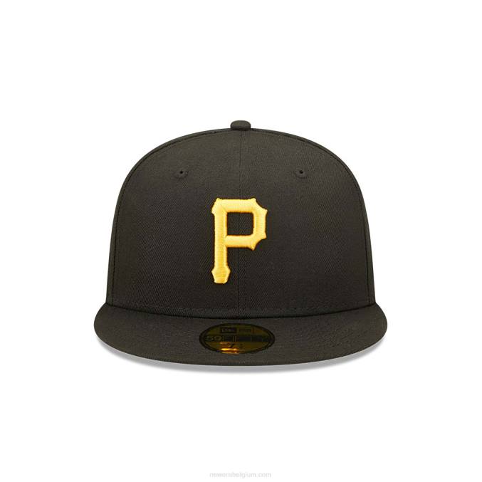 New Era pittsburgh piraten authentiek op veldspel zwarte 59fifty cap BT24185