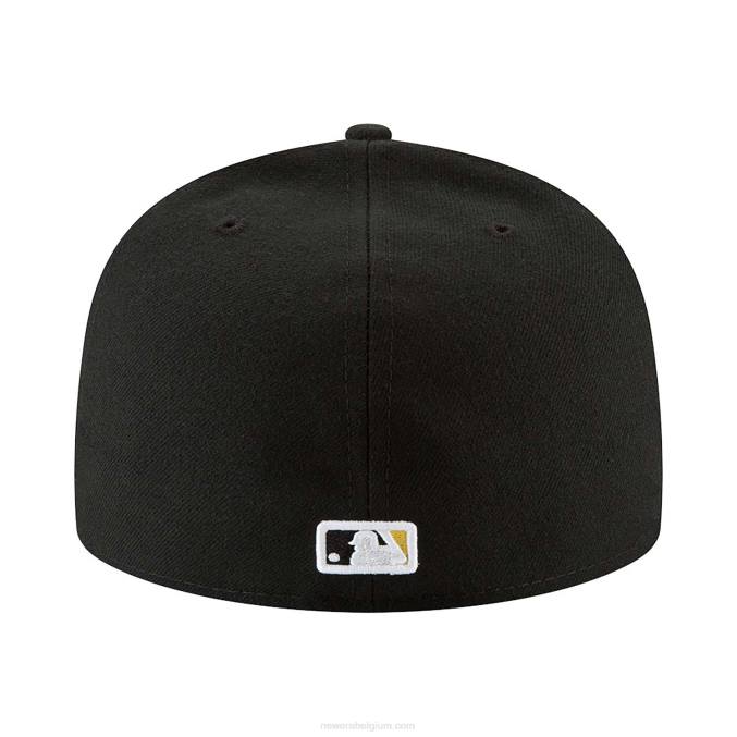 New Era pittsburgh piraten authentiek op veldspel zwarte 59fifty cap BT24185