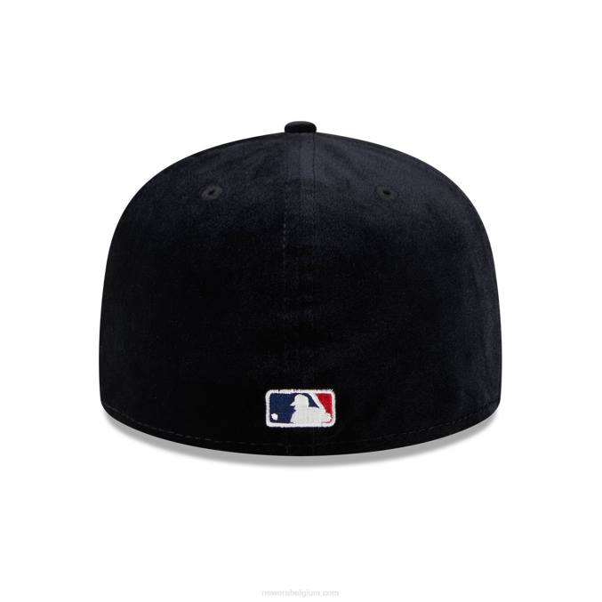 New Era pittsburgh piraten fluwelen zwarte 59fifty getailleerde pet BT241053
