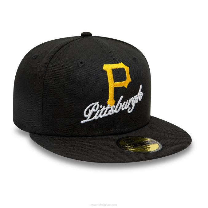 New Era pittsburgh pirates dual logo zwarte 59fifty pet BT24446