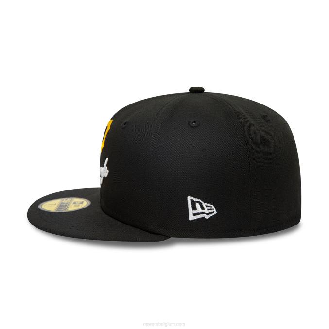 New Era pittsburgh pirates dual logo zwarte 59fifty pet BT24446