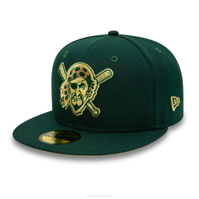 New Era pittsburgh pirates forest green 59fifty getailleerde pet BT241175