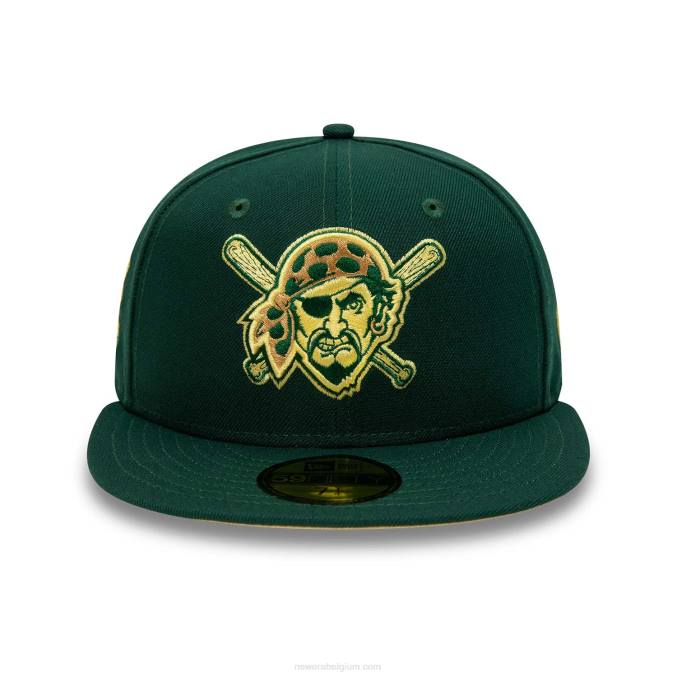 New Era pittsburgh pirates forest green 59fifty getailleerde pet BT241175