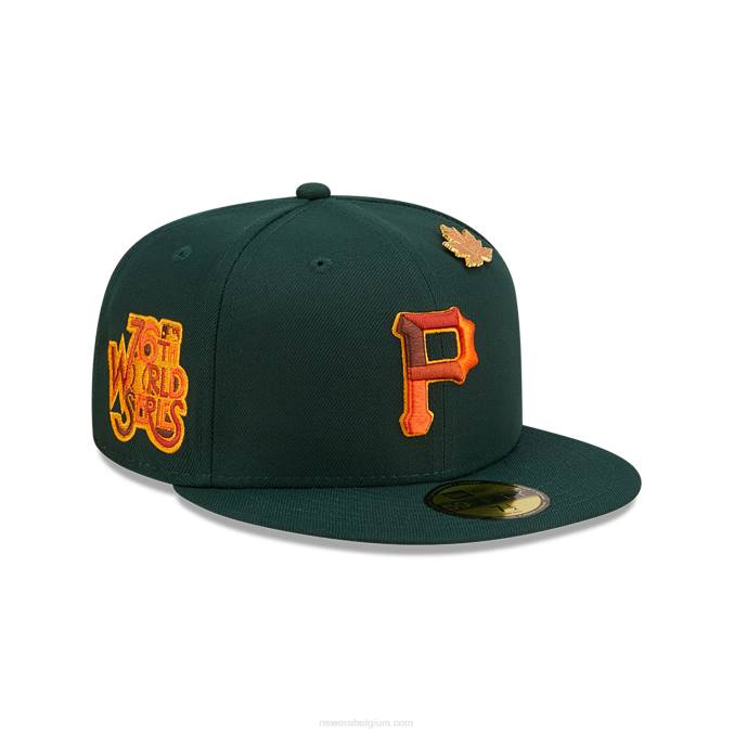 New Era pittsburgh pirates lommerrijke donkergroene 59fifty pet BT24832