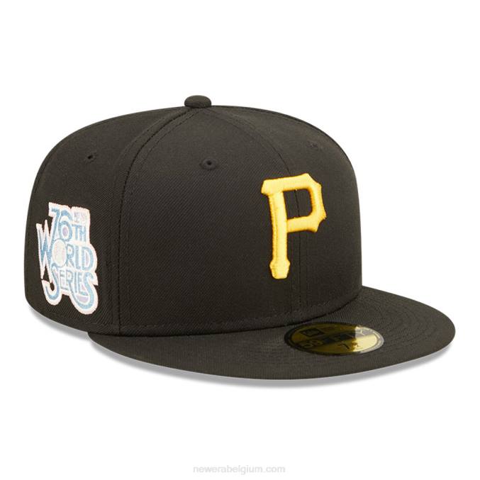 New Era pittsburgh pirates mlb pop sweat zwart 59fifty getailleerde pet BT24965