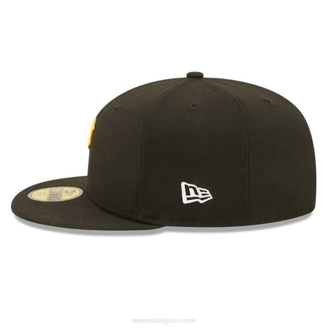 New Era pittsburgh pirates mlb side split zwarte 59fifty getailleerde pet BT24842