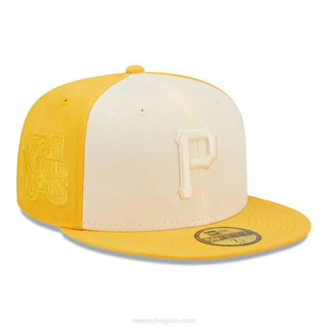 New Era pittsburgh pirates mlb tweekleurige gele 59fifty getailleerde pet BT241136