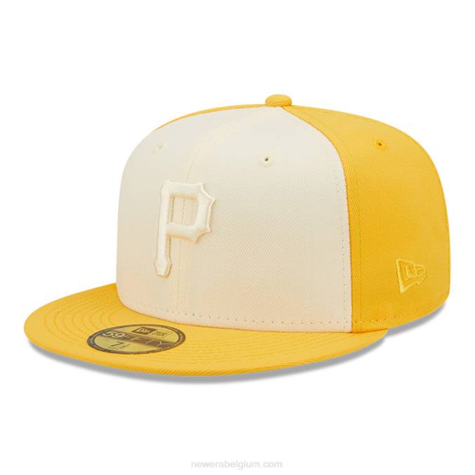 New Era pittsburgh pirates mlb tweekleurige gele 59fifty getailleerde pet BT241136