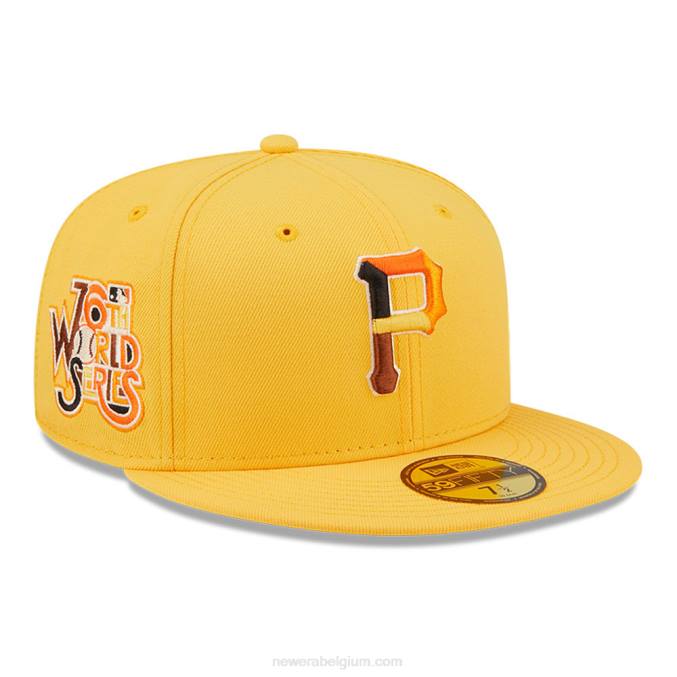 New Era pittsburgh pirates mlb vlindergele 59fifty getailleerde pet BT24736