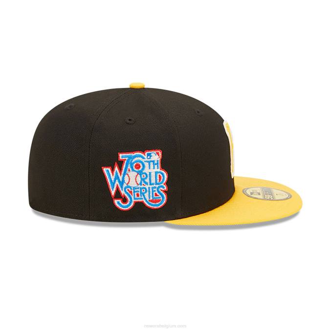 New Era pittsburgh pirates ne letterman zwarte 59fifty getailleerde pet BT24278