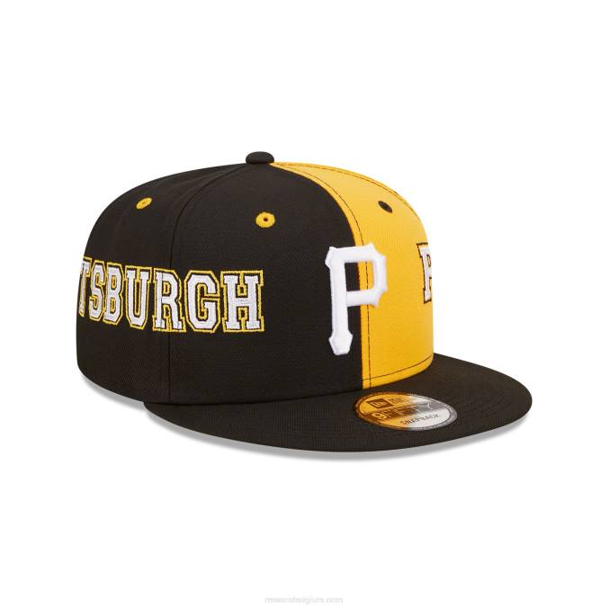 New Era pittsburgh pirates teamsplit zwarte 9fifty snapback pet BT242052