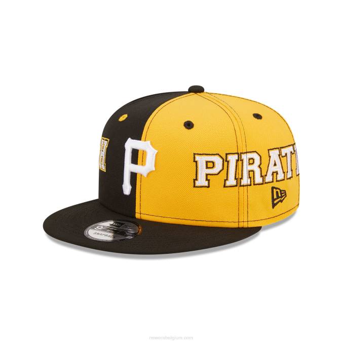 New Era pittsburgh pirates teamsplit zwarte 9fifty snapback pet BT242052