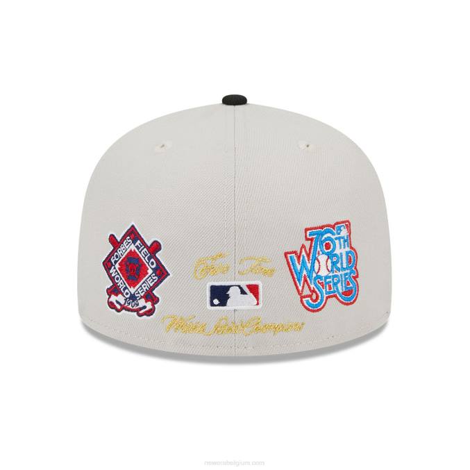 New Era pittsburgh pirates varsity letter stone 59fifty getailleerde pet BT24377