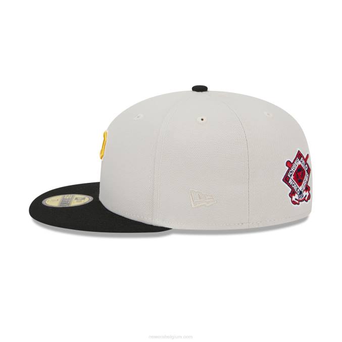 New Era pittsburgh pirates varsity letter stone 59fifty getailleerde pet BT24377