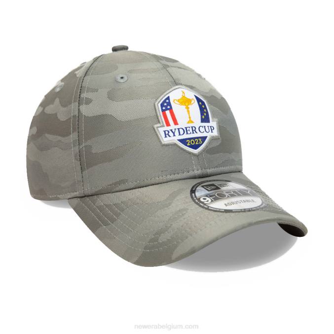 New Era ryder cup 2023 tonale camo grijze 9forty verstelbare pet BT241556