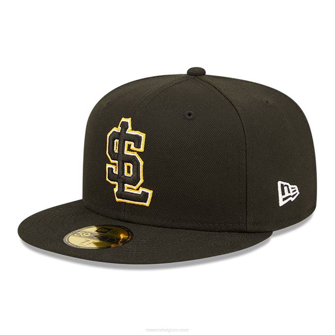 New Era salt lake city bee milb zwart 59fifty getailleerde pet BT24502
