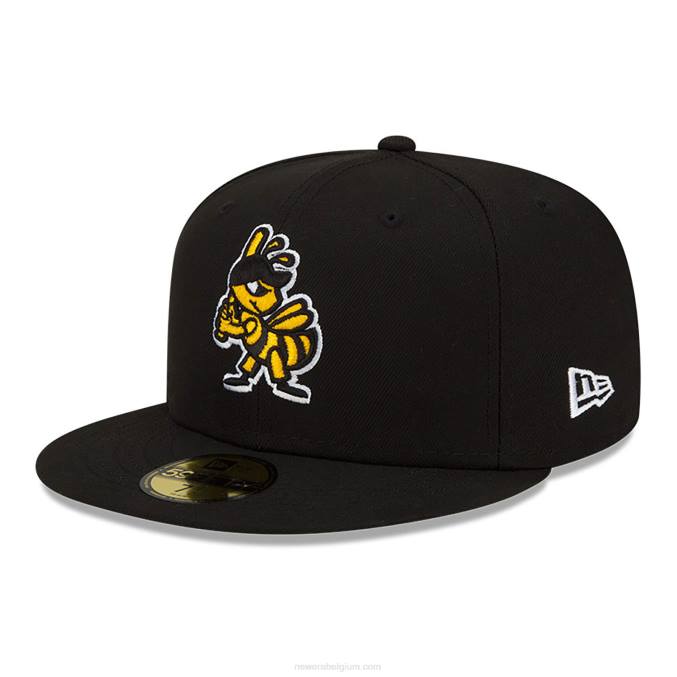 New Era salt lake city bee milb zwart 59fifty getailleerde pet BT24563