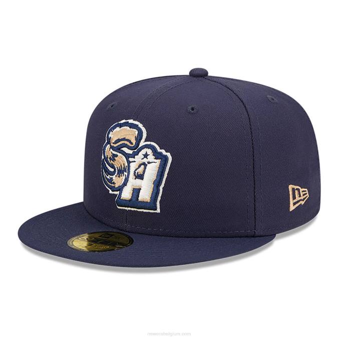 New Era san antonio missies milb marine 59fifty getailleerde pet BT24379
