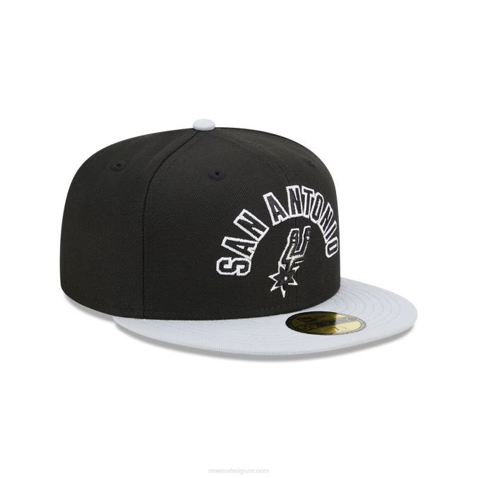New Era san antonio spurs nba klassieke zwarte 59fifty getailleerde pet BT24146
