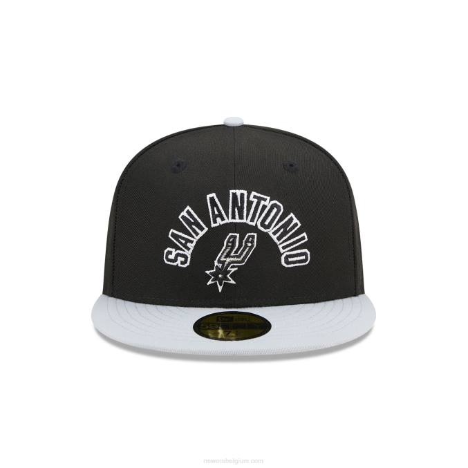 New Era san antonio spurs nba klassieke zwarte 59fifty getailleerde pet BT24146