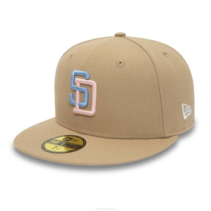 New Era san diego padres 1984 world series camel 59fifty getailleerde pet BT241413