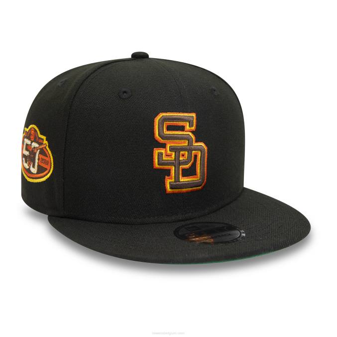 New Era san diego padres 50 zwarte jaren 9fifty snapback pet BT241838