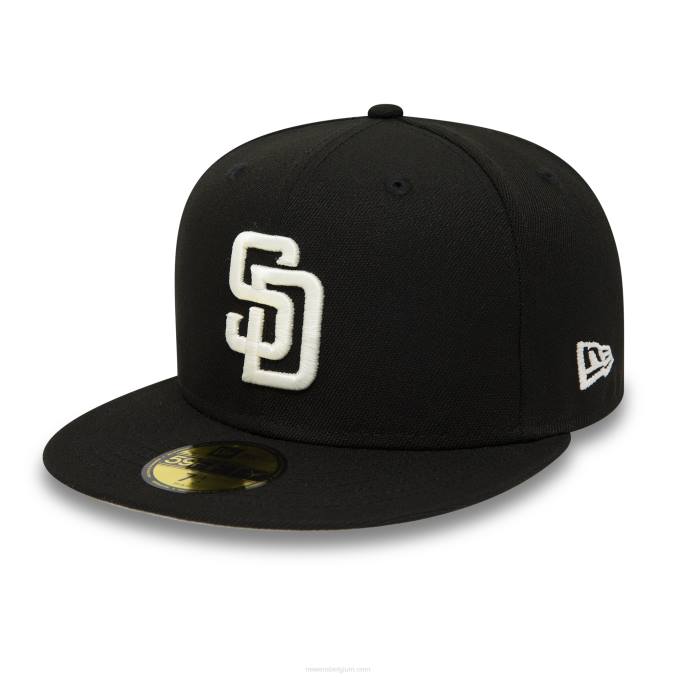New Era san diego padres glow in the dark zwarte 59fifty getailleerde pet BT24888