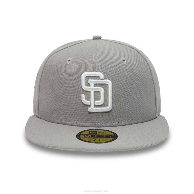 New Era san diego padres grijze basics 59fifty getailleerde pet BT241050