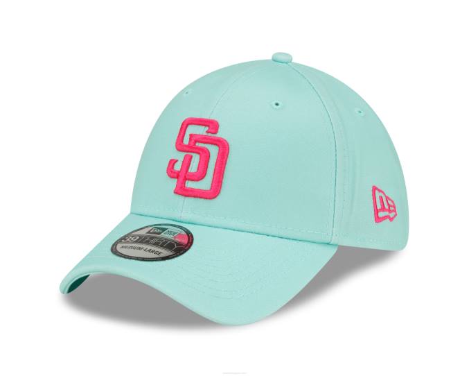 New Era san diego padres mlb city connect groenblauw 39thirty stretch fit pet BT242155