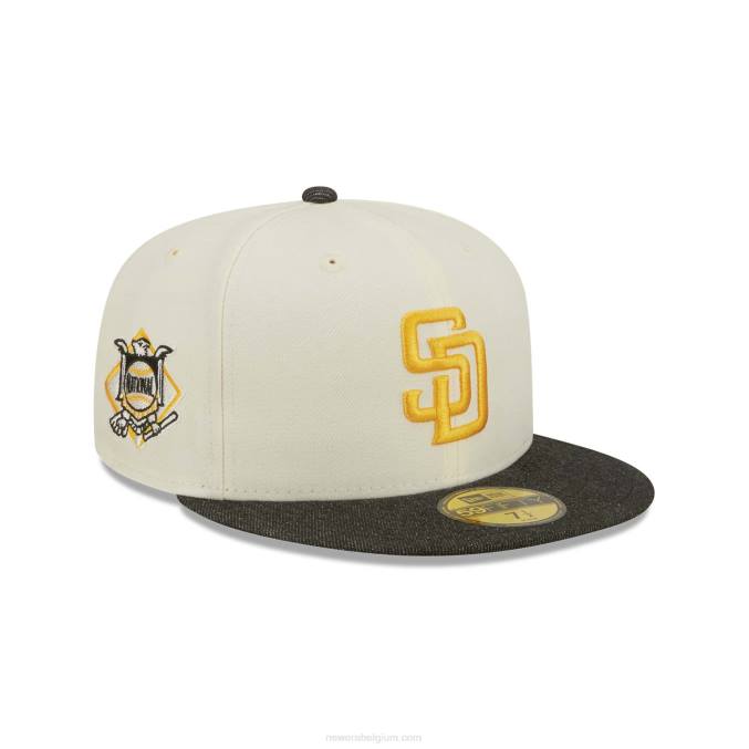 New Era san diego padres mlb zwart denim chroom wit 59fifty getailleerde pet BT24292