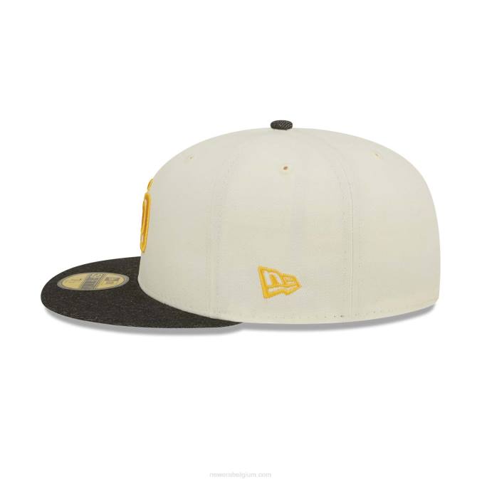 New Era san diego padres mlb zwart denim chroom wit 59fifty getailleerde pet BT24292