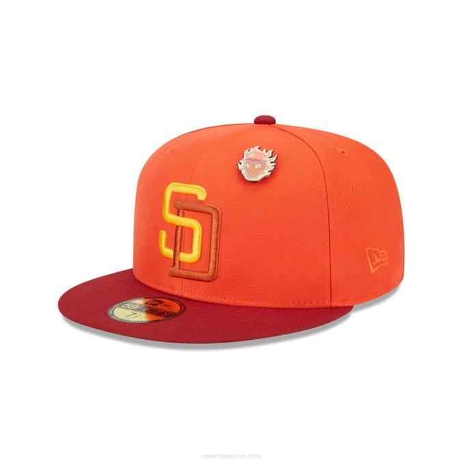 New Era san diego padres outer space oranje 59fifty pet BT24442