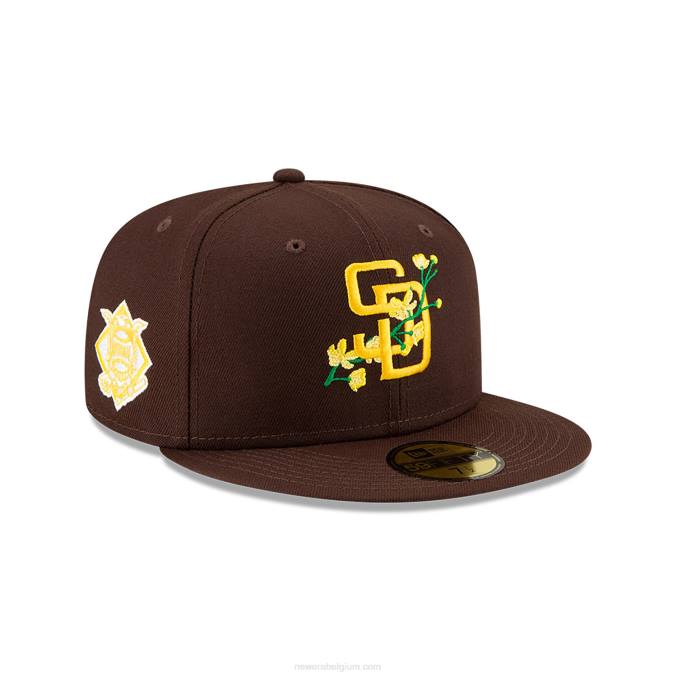 New Era san diego padres side patch bloom bruin 59fifty getailleerde pet BT2446