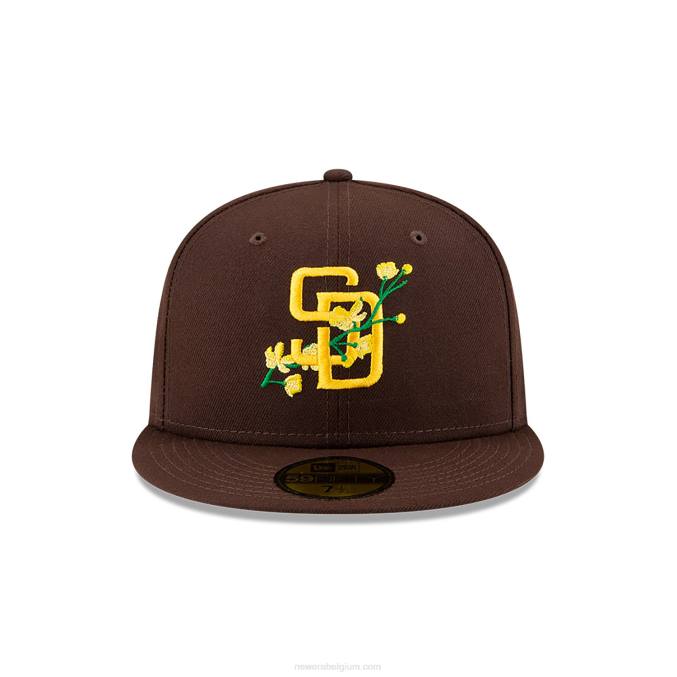 New Era san diego padres side patch bloom bruin 59fifty getailleerde pet BT2446