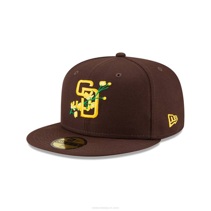 New Era san diego padres side patch bloom bruin 59fifty getailleerde pet BT2446