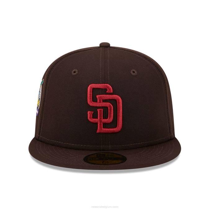New Era san diego padres state tartan bruine 59fifty getailleerde pet BT24576