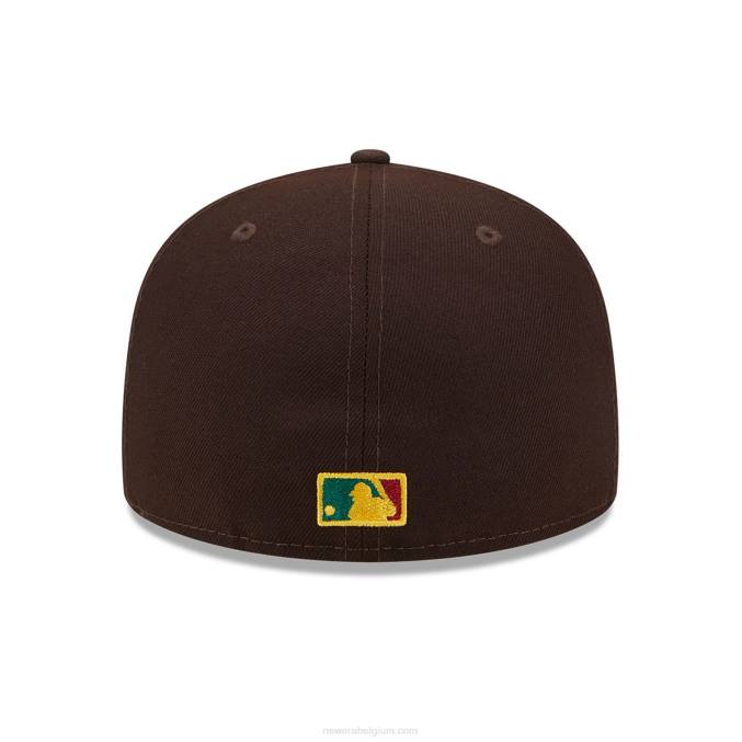 New Era san diego padres state tartan bruine 59fifty getailleerde pet BT24576