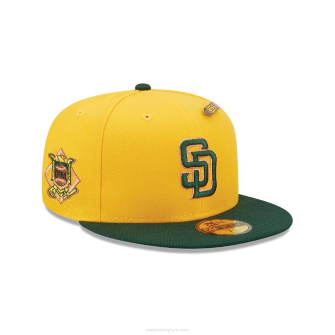 New Era san diego padres terug naar school gele 59fifty pet BT24901